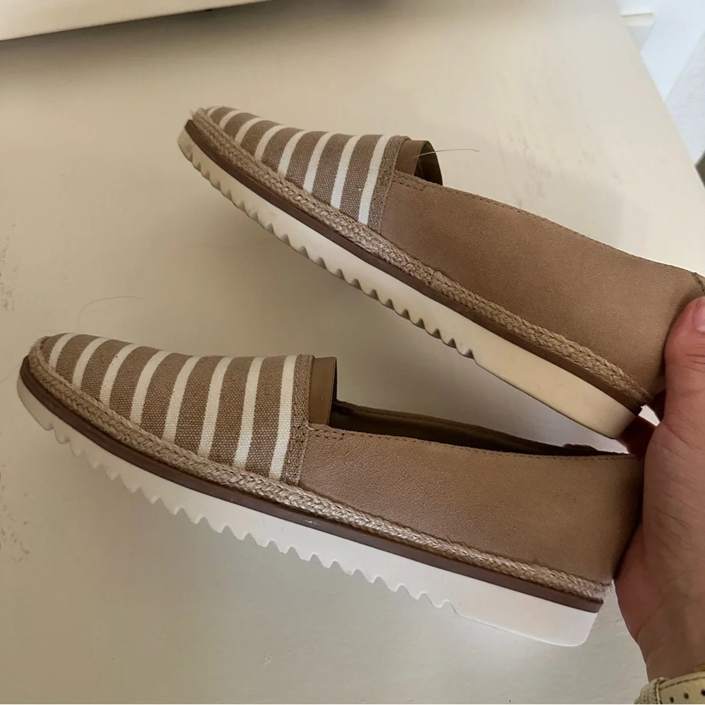 Clark’s Striped‎ Espadrilles Serena Paige shoes sz 8.5